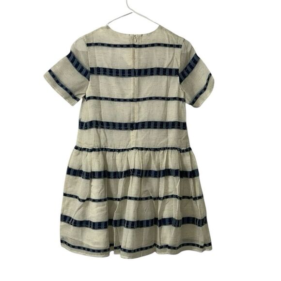 English Factory Girls Kids Stripe Linen Blend  Girls Dress(Size 13/14) - Picture 2 of 7
